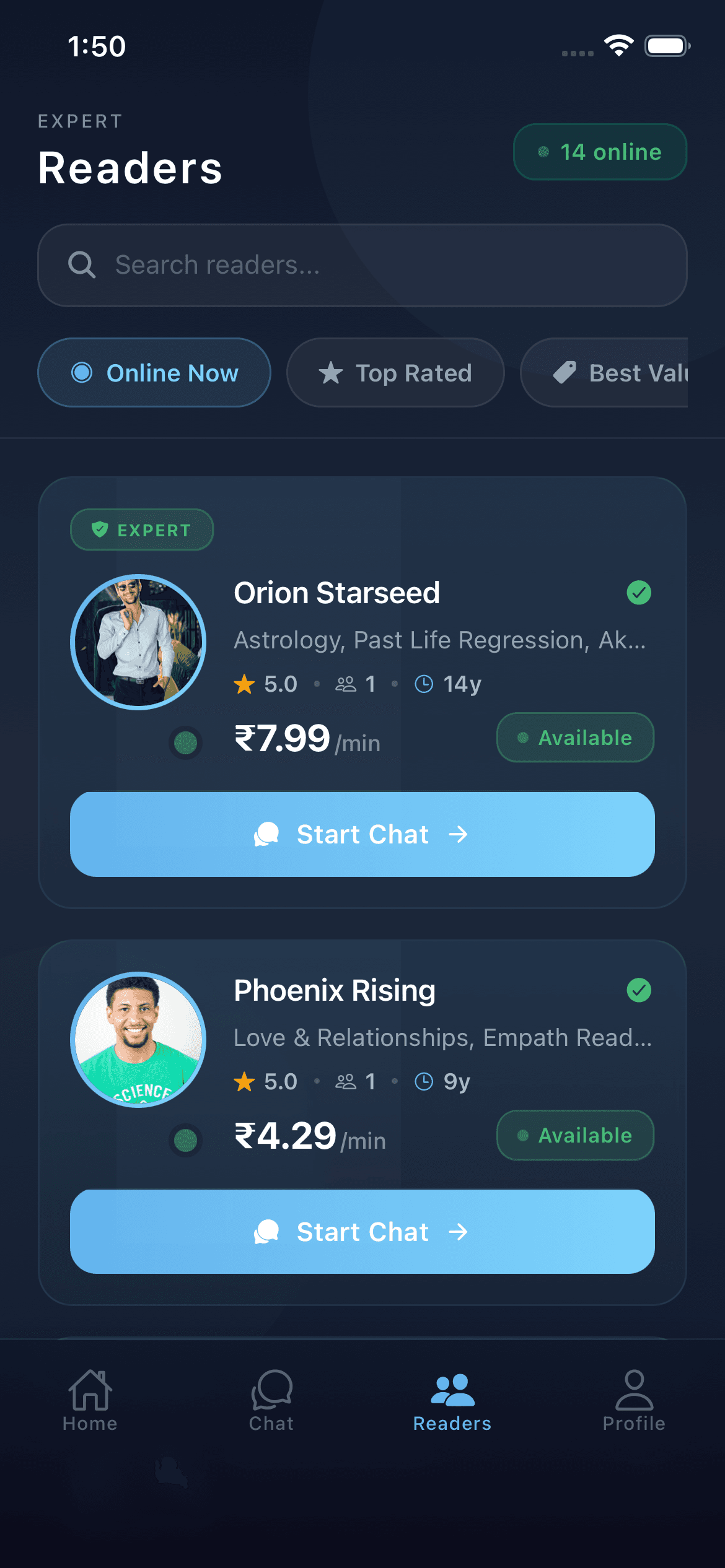 Expert readers - Professional astrologers